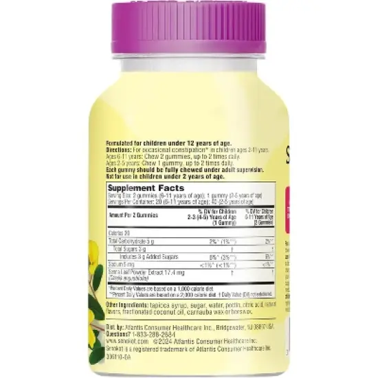 Senokot Kids Dietary Supplement Laxative Gummies, Mixed Berry Flavor, 40 Count image {2}