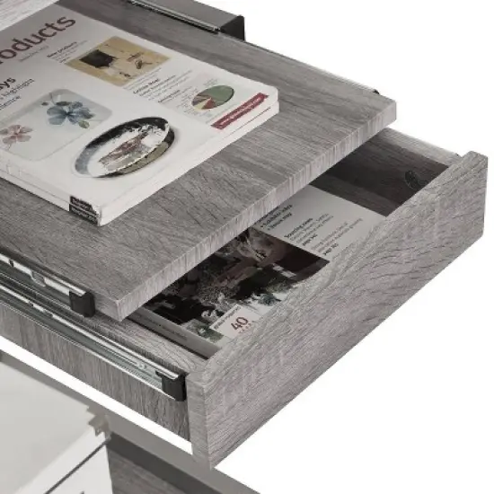 Complete Computer Workstation Desk Gray - Techni Mobili image {19}