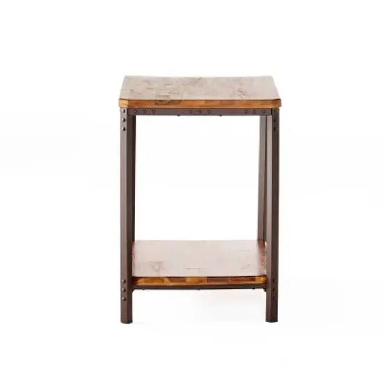 Ronan Rustic End Table - Rustic - Christopher Knight Home image {2}