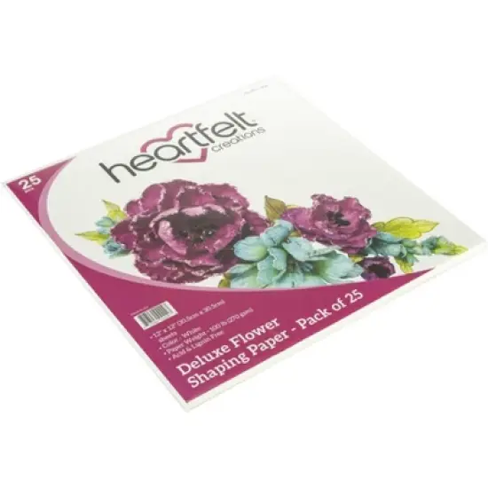 Heartfelt Creations Flower Shaping Paper 12"X12" 25/Pkg-White image {1}