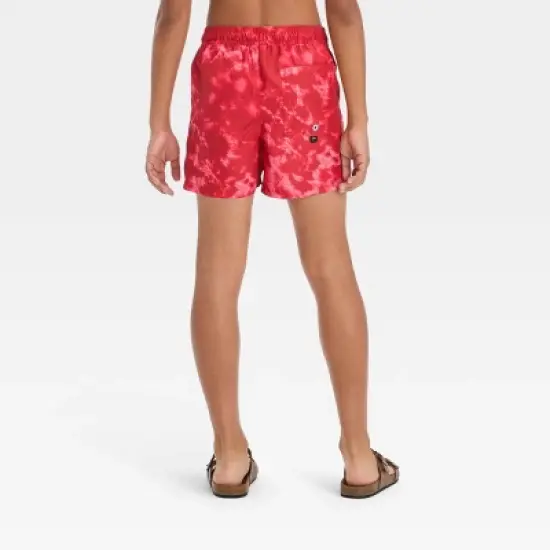 Boys' Tie-Dye Swim Shorts - art class&trade; Red image {2}