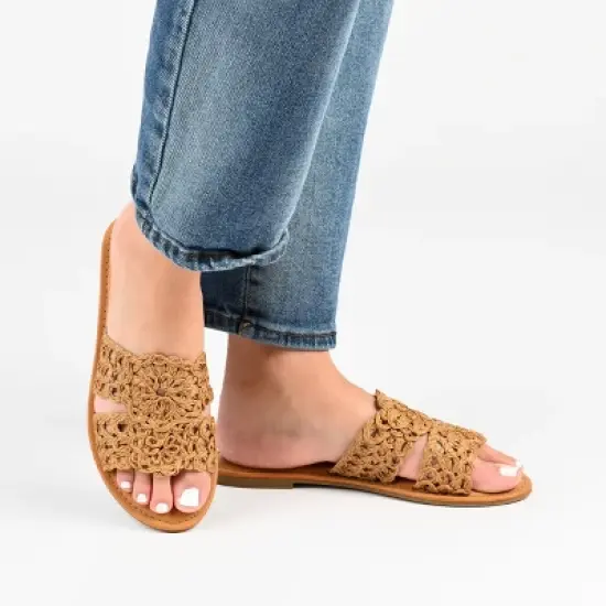 Journee Collection Womens Lissia Tru Comfort Foam Slip On Slide Flat Sandals image {8}