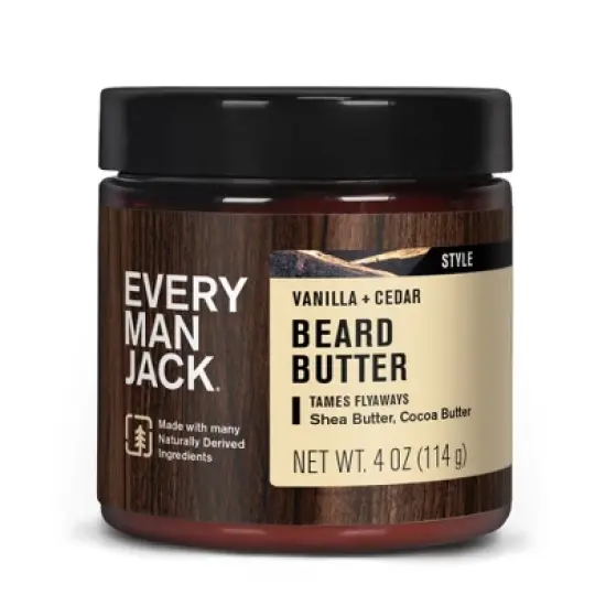 Every Man Jack Beard Butter - Vanilla + Cedar - 4oz image {1}