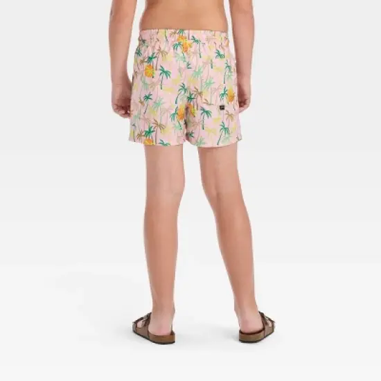 Boys' Palm Tree Swim Shorts - art class&trade; Pink image {2}