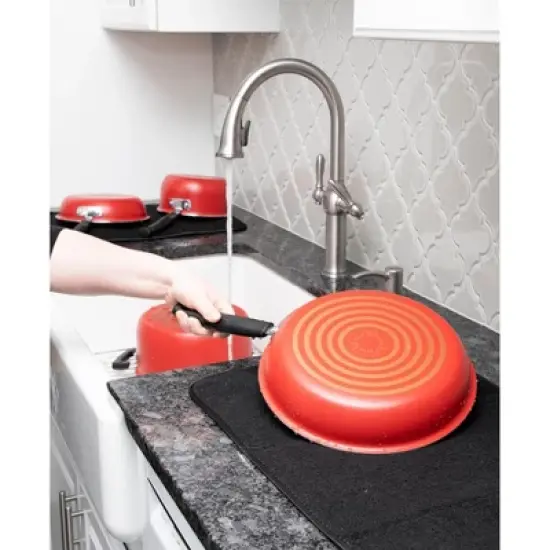 T-fal Microfiber Dish Drying Mat Reverses to Mesh 2 Piece Set image {2}