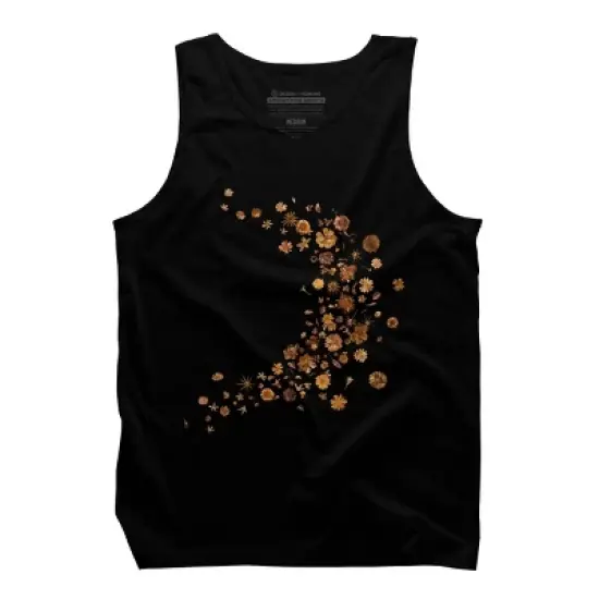 Men's Design By Humans Golden Flower Buds Breeze By designnatures Tank Top image {4}