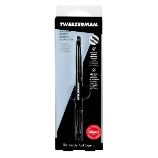 Tweezerman Angled Eyebrow Brush & Spoolie image {7}