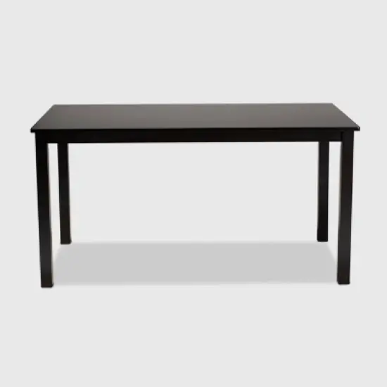 Eveline Rectangular Wood Dining Table Espresso - Baxton Studio image {1}