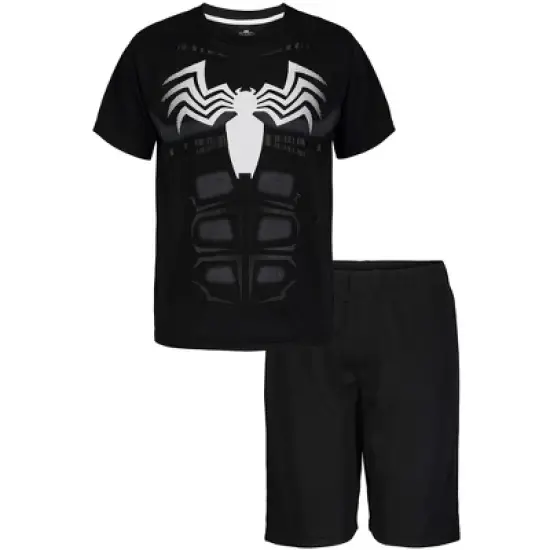 Marvel Avengers Captain America Iron Man Venom Hulk Cosplay Athletic T-Shirt and Shorts Outfit Set Toddler to Little Kid image {15}