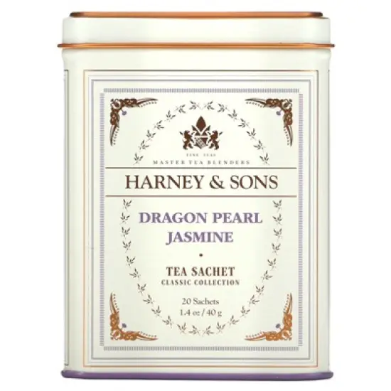 Harney & Sons Fine Teas, Dragon Pearl Jasmine, 20 Tea Sachets, 1.4 oz (40 g) image {2}