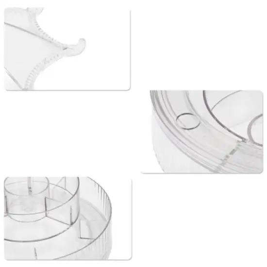 Unique Bargains 360&deg; Degree Rotating Makeup Organizer Clear 1 Pc image {3}