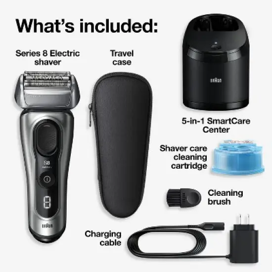 BRAUN SERIES 8-8567CC RECHARGEABLE WET & DRY SHAVER + SMARTCARE CENTER image {1}