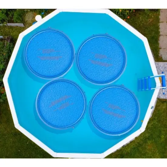 Solar Sun Rings UV Resistant Above Ground Inground Swimming Pool Hot Tub Spa Heating Accessory Circular Heater Solar Cover, SRR, Blue image {3}