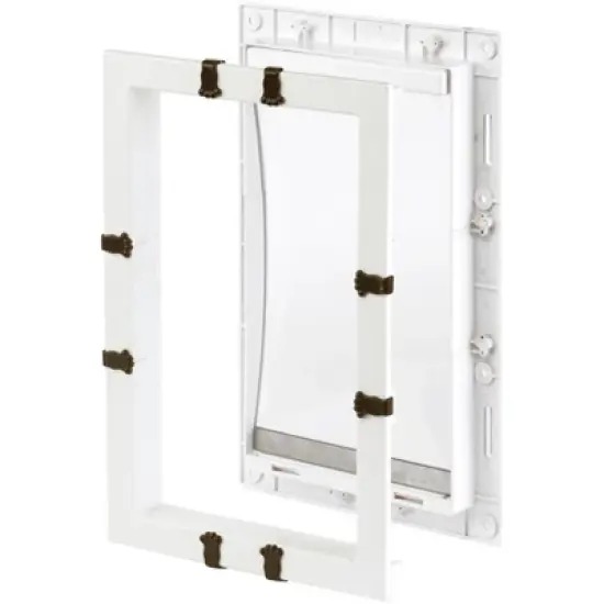 PawsMark Plastic Pet Door with Soft Window Flap for Interior or Exterior image {4}