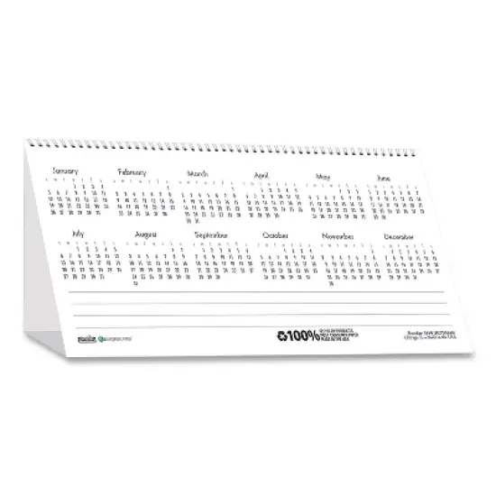 Earthscapes Recycled Desk Tent Monthly Calendar, Puppies Photography, 8.5 x 4.5, White Sheets, 12-Month (Jan to Dec): 2026 image {3}