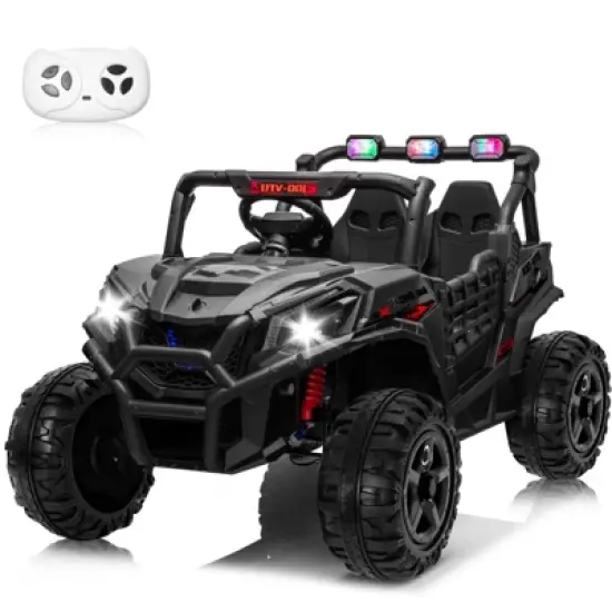 JOYRACER 24V Ride on Truck Toys w/ Remote Control, 2 Seater 400W   Electric Powered Ride on w/ Dump Bed, 3 Speeds, Shovel & Bluetooth/Music image {10}