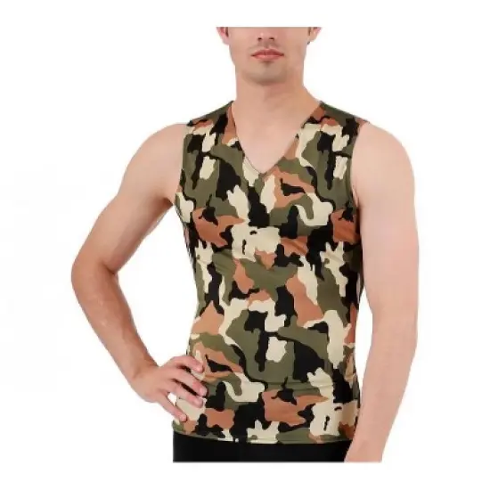 Insta Slim Camo Activewear Sleeveless V- Neck 3VAT0N1 image {4}