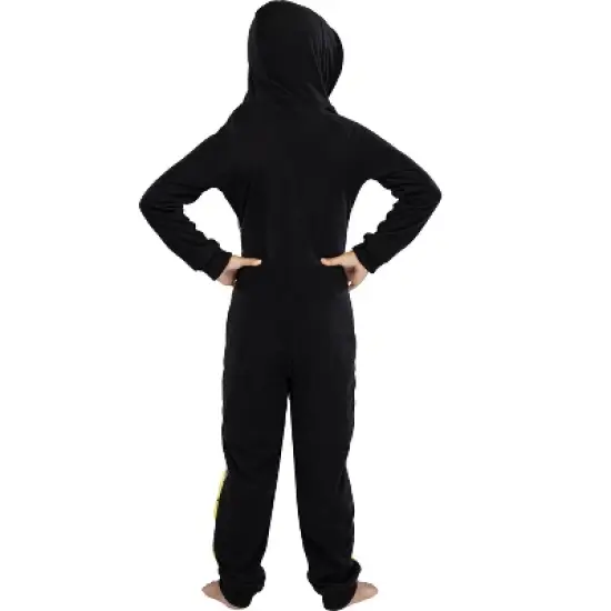 DC Comics Big Boys' Superhero Character Hooded Union Suit Footless Pajamas Costume image {2}