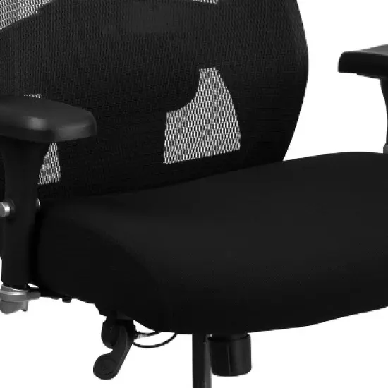 Flash Furniture HERCULES Series 24/7 Intensive Use Big & Tall 500 lb. Rated Black Mesh Executive Ergonomic Office Chair with Ratchet Back image {5}