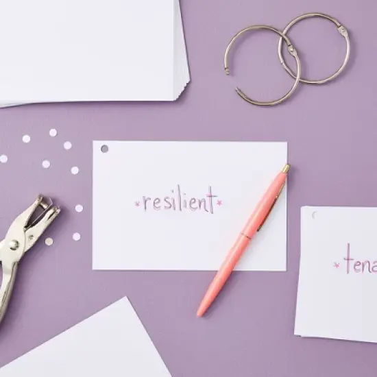 200 Pack White 300 GSM / 110 lb Thick Cardstock Paper - Blank Heavyweight Wedding Invitation Cards for Printing, Flashcards, Postcards image {3}