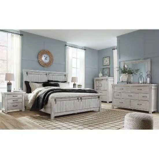 Brashland Three Drawer Nightstand White - Signature Design by Ashley image {4}
