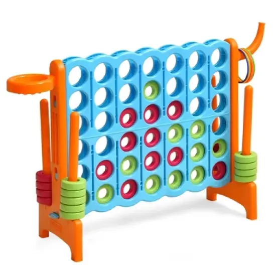 Costway 4-in-A Row Giant Game Set w/Basketball Hoop for Family image {12}