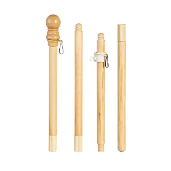 Evergreen American Flag with Wooden Flag Pole  & Bracket Kit image {2}