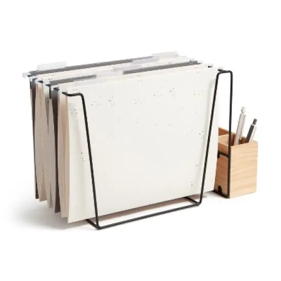 U Brands 6ct Hanging File Folders Simple Speckle: Office Supplies Organizer, Multicolored, 150 Sheet Capacity image {7}