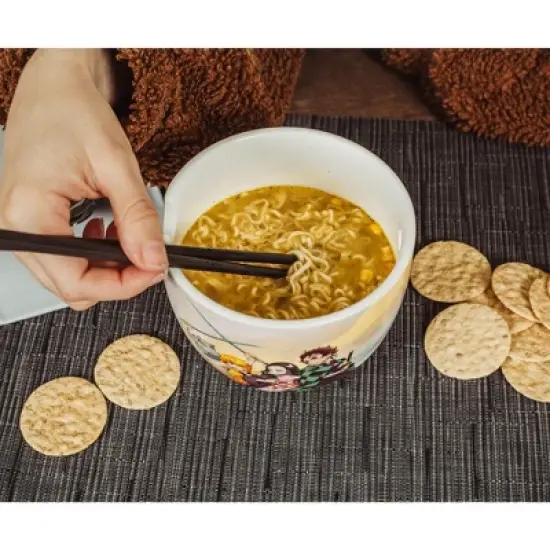 Surreal Entertainment Demon Slayer Cast Dinnerware Set | 18-Ounce Ramen Bowl with Chopsticks image {3}