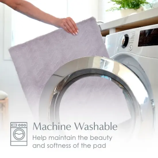 Pure Enrichment Pure Radiance Ultra-Wide Luxury Heating Pad - 20" x 24" - Amethyst Dusk image {4}