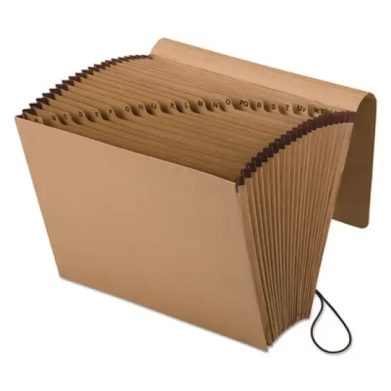 Pendaflex Kraft Indexed Expanding File, 21 Sections, Elastic Cord Closure, 1/21-Cut Tabs, Letter Size, Brown image {1}