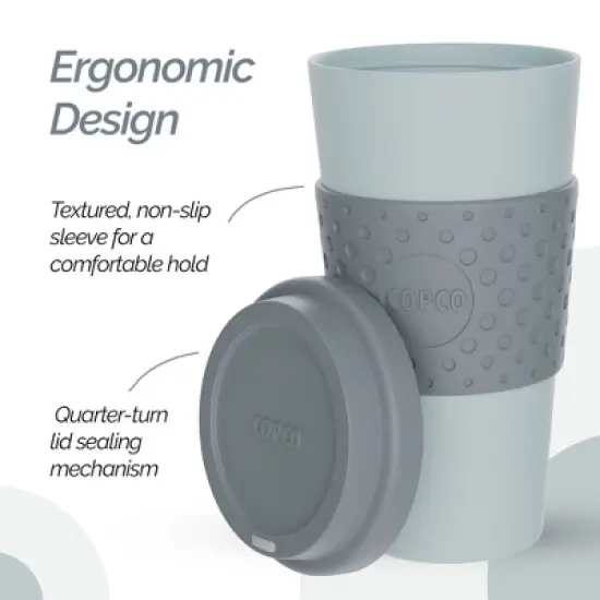 Copco Acadia To Go Mug Set of 2, 16 Ounce Reusable Coffee Cups with Lids, Durable & BPA-Free, Travel Mugs Double-Wall Insulation image {4}