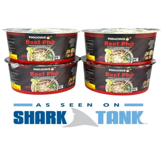 Pho, Beef, Pholicious Authentic Instant Pho , Vietnamese Rice Noodle Soup, 4 pack / 3.6 Ounce Bowls, Ramen Alternative & Fresh Ingredients image {3}