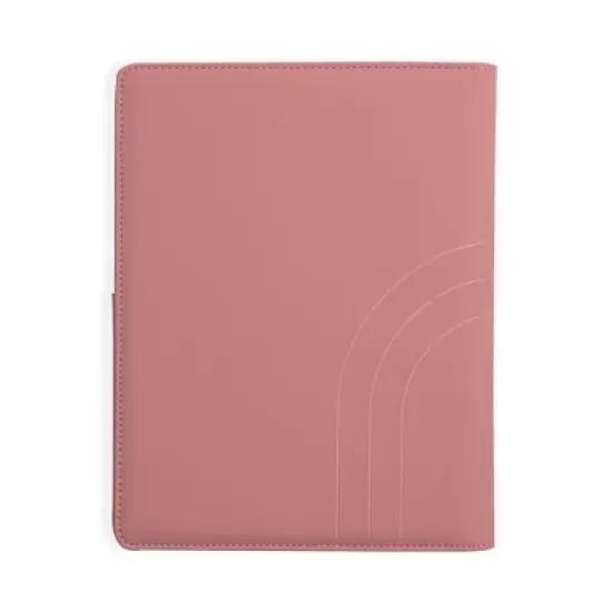 Altitude Padfolio&nbsp;8.5"x10.5" Vegan Leather Mauve Pink Debossed Arch image {7}