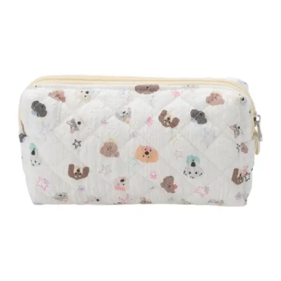 Unique Bargains Star Dog Makeup Bag White 1 Pc image {5}
