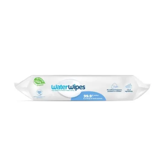 WaterWipes Plastic-Free Original Unscented 99.9% Water Based Baby Wipes - (Select Count) image {2}