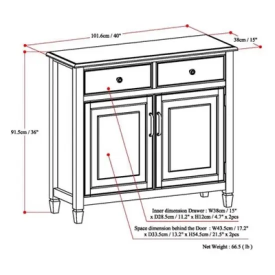 Hampshire Entryway Storage Cabinet - WyndenHall image {9}