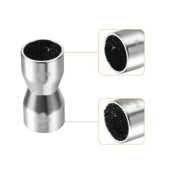 Unique Bargains Snooker Billiard Pool Cue Tip Shaper 2 in 1 Cue Stick Repair Tool Billiard Cue Care Accessory Scuffer Aerator Silver image {2}