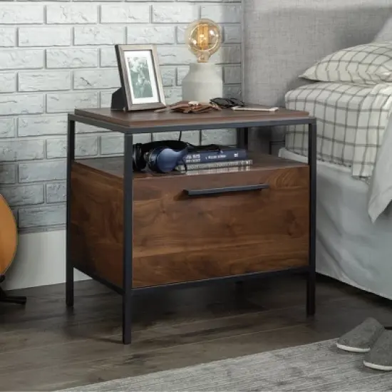 Nova Loft Nightstand with Drawer Grand Walnut - Sauder image {1}
