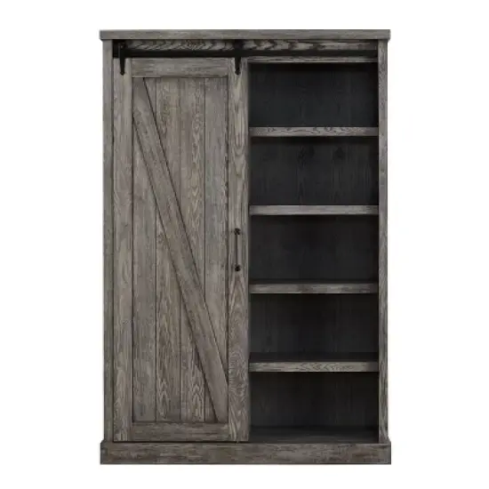 72" Avondale Barn Door Bookcase Fully Assembled - Martin Furniture image {7}