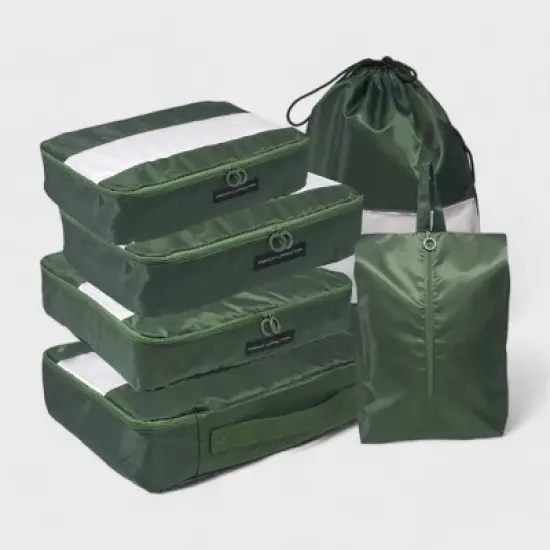 French Connection 6pc Packing Cube Set - Travel Storage Set for Luggage image {15}