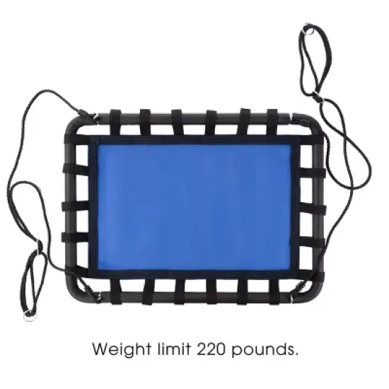 Toy Time Kids' Hanging Platform Swing With Adjustable Rope - 40" x 30"- Blue/Black image {5}