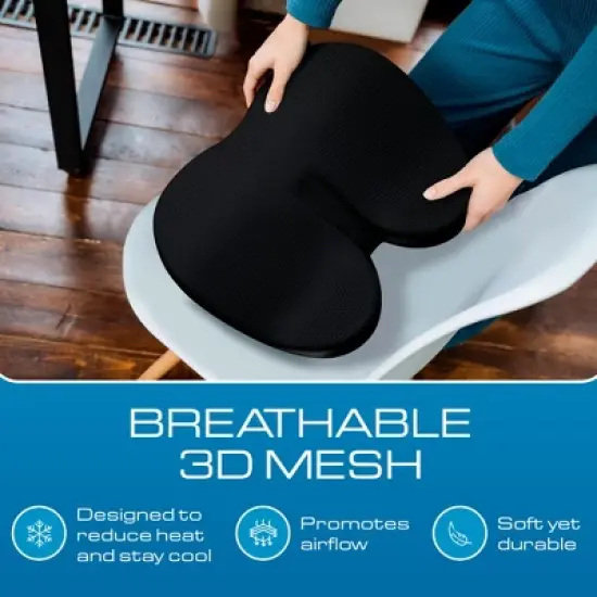 K&ouml;lbs Ergonomic Seat Cushion - Memory Foam, Gaming Chair, Office & Car Seat with Heat Reducing 3D Mesh for Back Pain - Sciatica Pain Relief image {7}