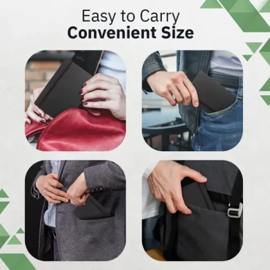 Simply Genius A6 Pocket Size Mini Notebooks with Hardcover - Pocket Journal - 124 pages (3.7" x 5.7"), Inner Pocket (Black, 12 Pack) image {1}