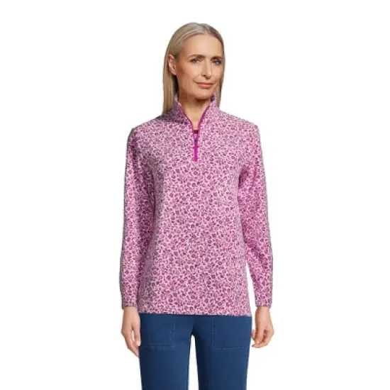 Lands' End Women's Fleece Quarter Zip Pullover image {6}
