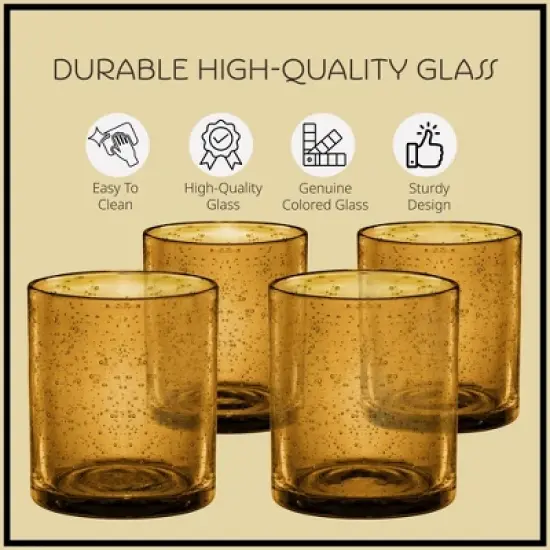 Artland Iris Double Old Fashioned Glass, 14 oz, Set of 4 image {2}