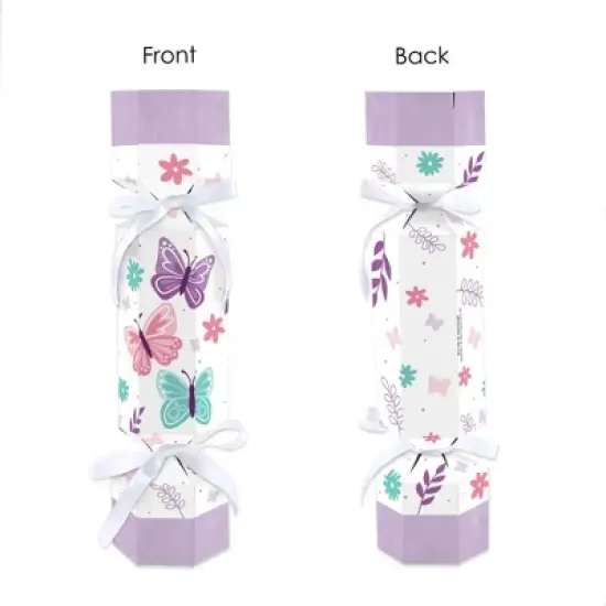 Big Dot of Happiness Beautiful Butterfly - No Snap Floral Baby Shower or Birthday Party Table Favors - DIY Cracker Boxes - Set of 12 image {5}