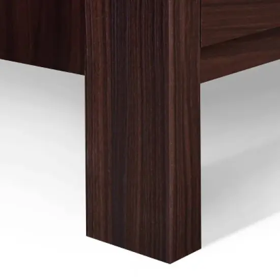 Olimont Contemporary 2 Drawer Nightstand Walnut - Christopher Knight Home image {7}