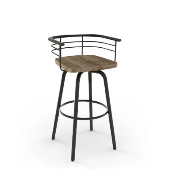 26" Brisk Swivel Counter Height Barstool Steel - Amisco image {6}