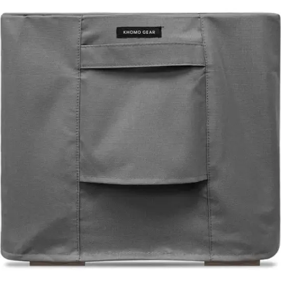 KHOMO GEAR Heavy Duty Outdoor Furniture Cover - Waterproof Square & Rectangular Covers with Air Vents - for Ottoman, Tables - Gray image {8}